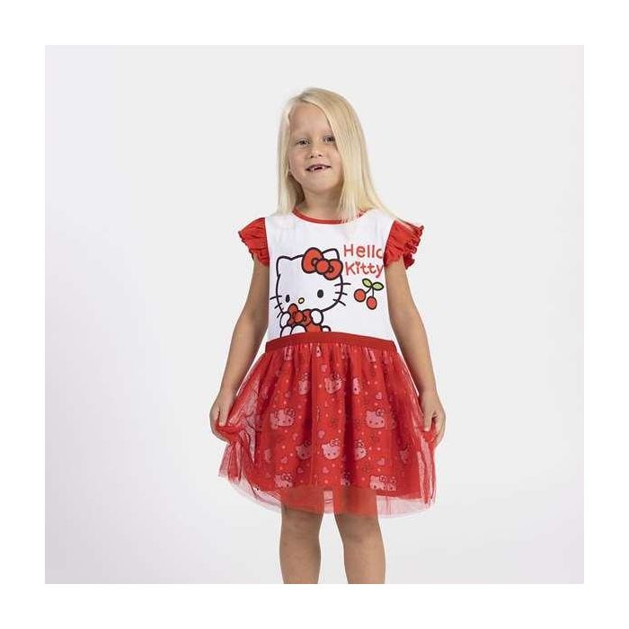 Vestido single jersey fantasia hello kitty 6 años 2 Vestido single jersey fantasia hello kitty 6 años 2