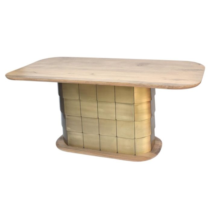 Mesa Comedor Glam DKD Home Decor Dorado 110 x 76 x 210 cm Mesa Comedor Glam DKD Home Decor Dorado 110 x 76 x 210 cm