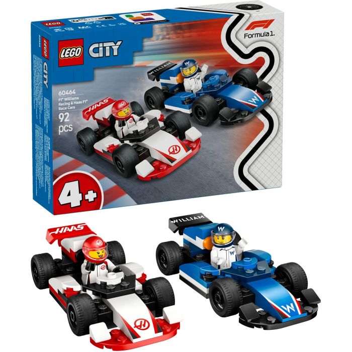 LEGO 60464 City Coches de Carreras F1 Williams Racing y Haas - Juguete para 4+ Años 13