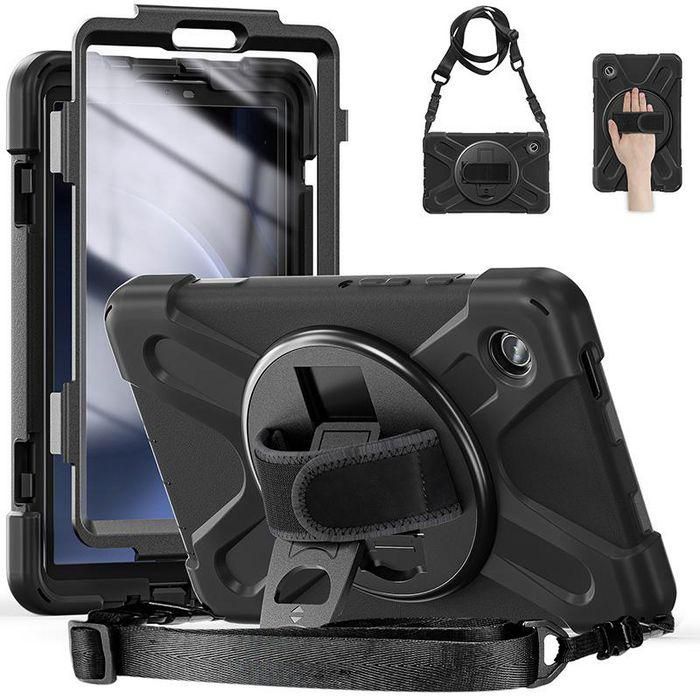 eSTUFF Funda AUSTIN Defender para Samsung Galaxy Tab A9+, 3 capas protectoras, sin protector de pantalla, Negra 1