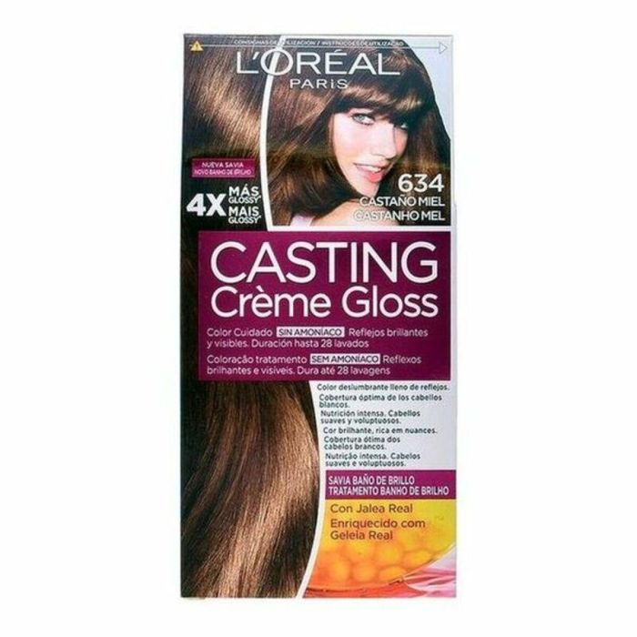L'Oréal Paris Casting Creme Gloss #634-castaño miel - Baño de color semi-permanente 180 ml