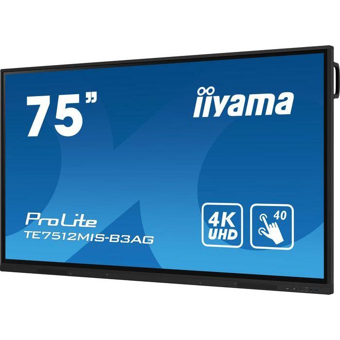 iiyama TE7512MIS-B3AG pantalla de señalización Diseño de quiosco 190,5 cm (75") LCD Wifi 400 cd / m² 4K Ultra HD Negro Pantalla táctil Procesador incorporado Android 11 24/7 3 iiyama TE7512MIS-B3AG pantalla de señalización Diseño de quiosco 190,5 cm (75") LCD Wifi 400 cd / m² 4K Ultra HD Negro Pantalla táctil Procesador incorporado Android 11 24/7 3
