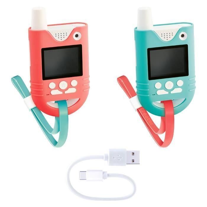 Canal Toys Walkie Talkies con Videollamada, Filtros y Efectos de Voz, Alcance 3 km, para 2 Jugadores, Edad +5 años, Azul y Rosa 1