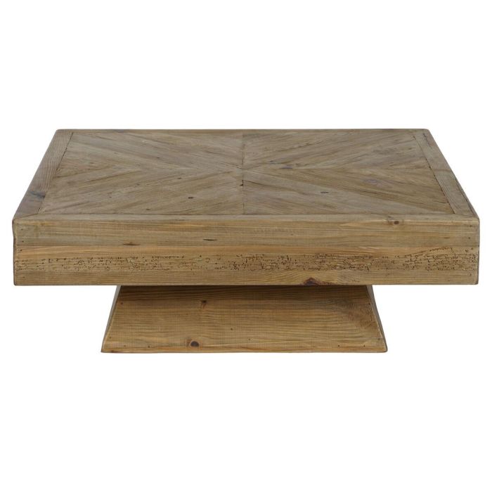 Mesa de Centro Home ESPRIT Marrón Madera de pino 100 x 100 x 36 cm 1