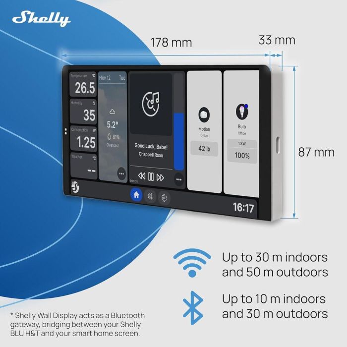 Panel de control Shelly WALL DISPLAY X2(SL)+BLUHT(IVO) 6