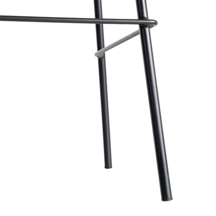 Taburete Negro Metal / Simil Piel 47 X 47 X 103 cm