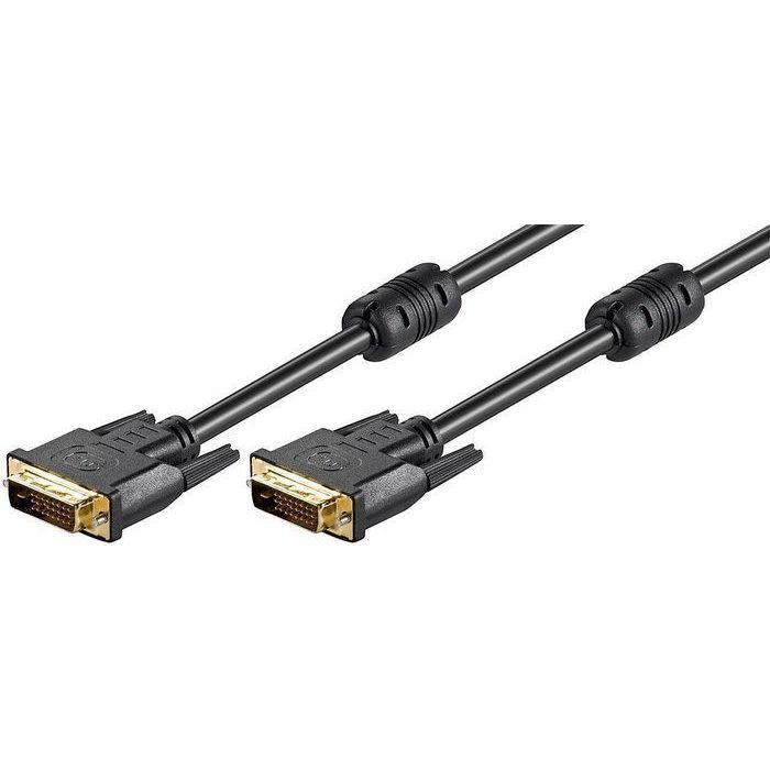 MicroConnect Cable DVI-D (24+1) Dual Link Full HD con Ferrita 2m para PC Monitor Proyector
