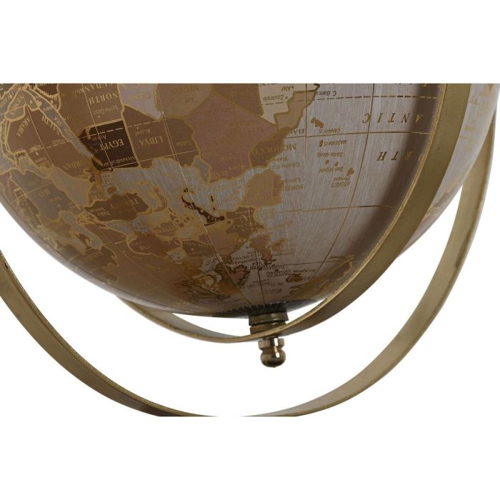 Globo Terraqueo Vintage DKD Home Decor Dorado Rosa Palo 20 x 39 x 28 cm 2