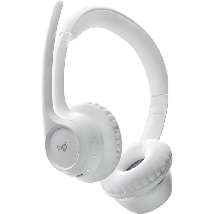 Logitech Auriculares Zone 300 Bluetooth Blanco, Micrófono con Cancelación de Ruido, Hasta 20 Horas de Batería, Conectividad Inalámbrica de 30m 3
