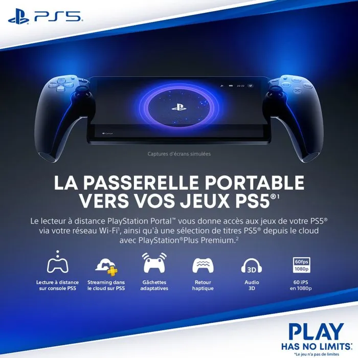 Sony Computer Entertainment Mando a distancia PS5PSPORTALBLK para PlayStation Portal, color negro medianoche 3