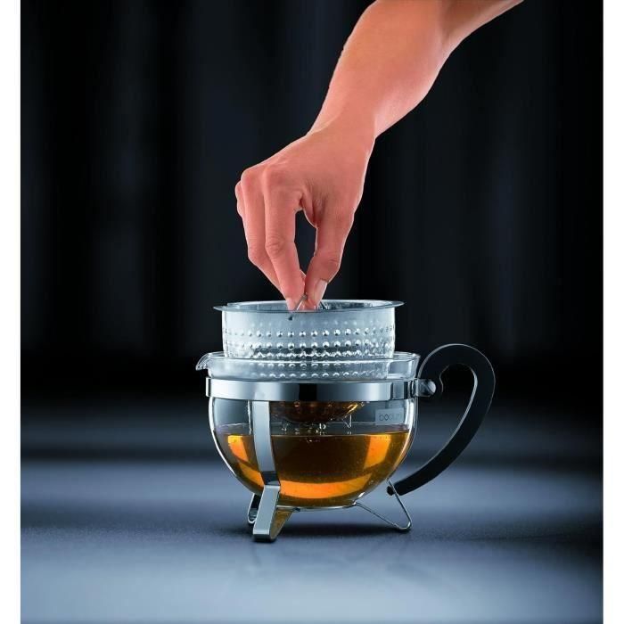 Tetera - Bodum - Chambord - 1 L - Vidrio - Acero inoxidable - Gris 4 Tetera - Bodum - Chambord - 1 L - Vidrio - Acero inoxidable - Gris 4