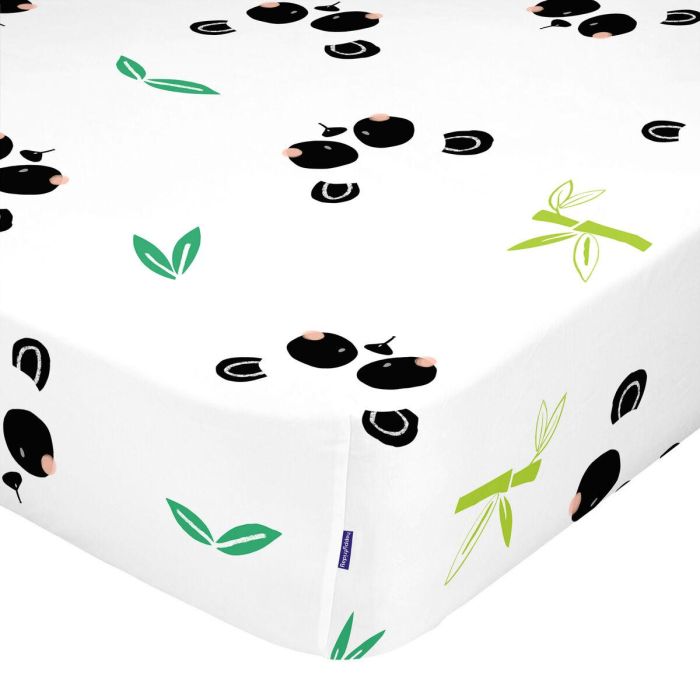 Sábana Bajera HappyFriday MOSHI MOSHI Blanco Multicolor 70 x 140 x 14 cm Oso Panda Sábana Bajera HappyFriday MOSHI MOSHI Blanco Multicolor 70 x 140 x 14 cm Oso Panda