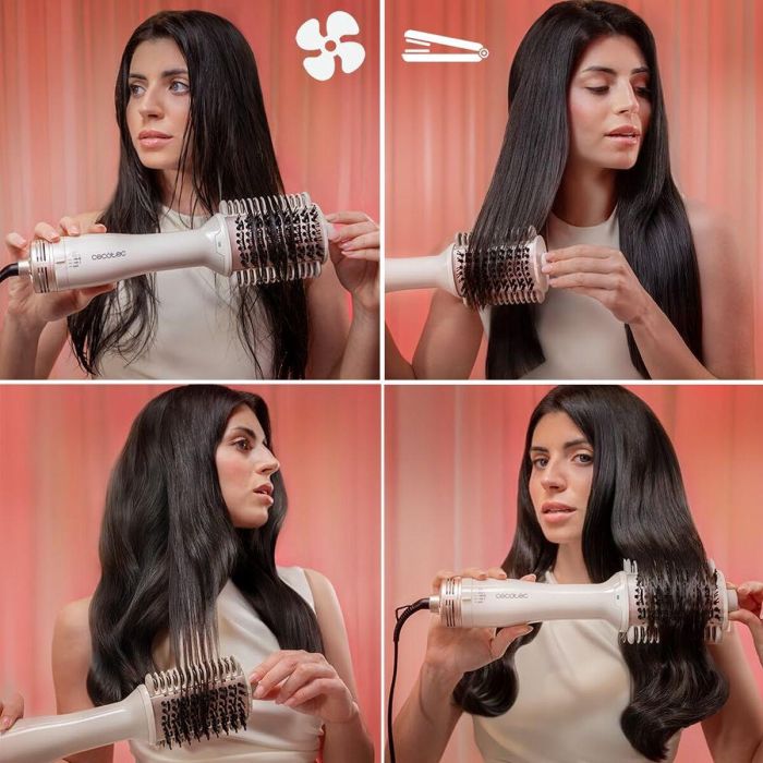 Cecotec Cepillo secador iónico Air DryBold 1200W, 3 temperaturas, voluminizador, blanco 9