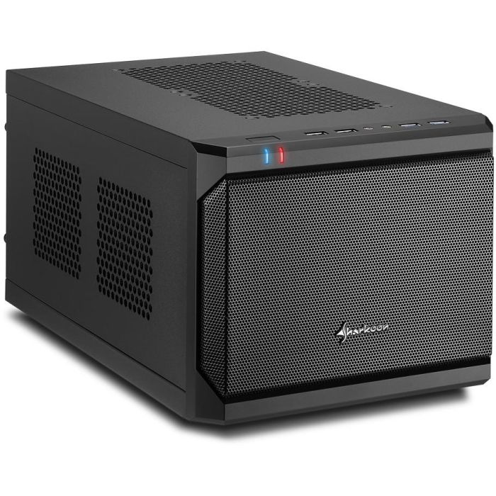Sharkoon QB One Schwarz - Midi/Minitower ITX, Mini-ITX 3,5 " - PC-/Server Netzteil Kühler - USB, USB 2.0, USB 3.0 1