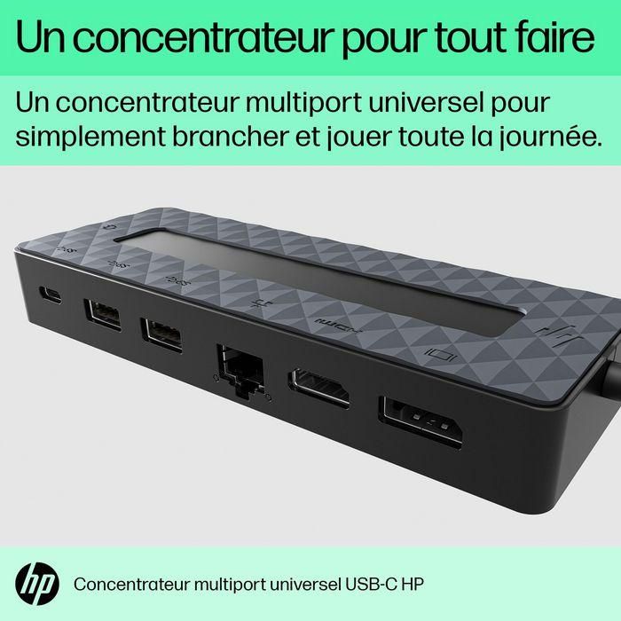 HP Universal USB-C Multiport Hub con 7 Puertos, Passthrough de Datos y Alimentación, Soporte Dual 4K HDMI 2.0 y DisplayPort 1.2 para PC 7 HP Universal USB-C Multiport Hub con 7 Puertos, Passthrough de Datos y Alimentación, Soporte Dual 4K HDMI 2.0 y DisplayPort 1.2 para PC 7