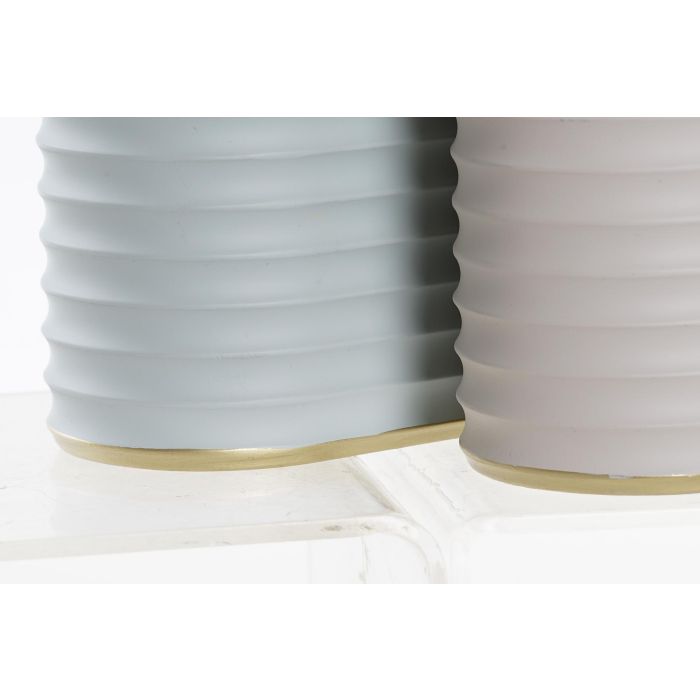 DKD Home Decor Vaso Scandi de Resina Beige Verde, Juego de 4 Vasos, 7x11x13 cm, 1 kg, Apto para Lavavajillas 1 DKD Home Decor Vaso Scandi de Resina Beige Verde, Juego de 4 Vasos, 7x11x13 cm, 1 kg, Apto para Lavavajillas 1