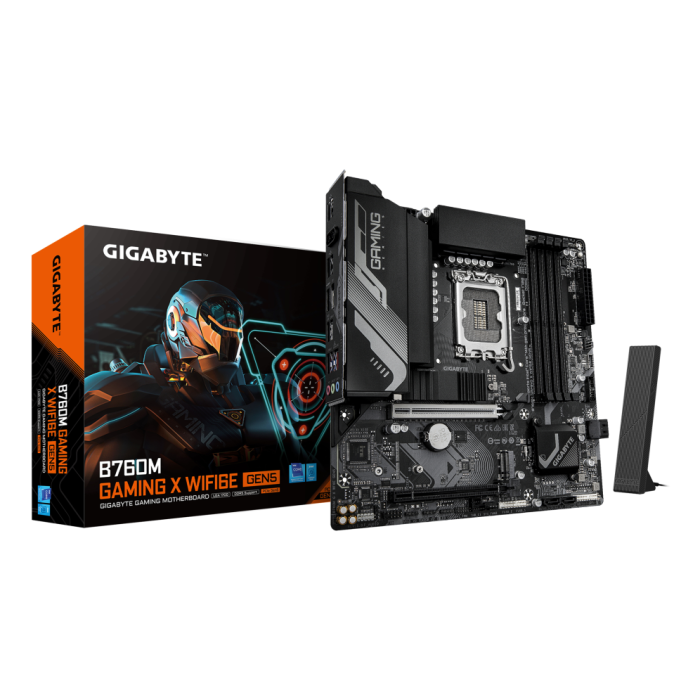 GIGABYTE Placa Base B760M GAMING X WIFI6E GEN5 Intel B760 LGA 1700 DDR5 Micro ATX para PC Gaming