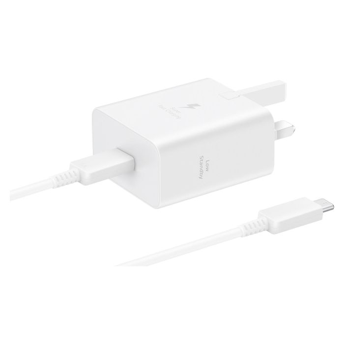 Samsung Cargador Rápido 45W EP-T4511 con Cable USB-C Blanco Super Fast Charging 2.0 4 Samsung Cargador Rápido 45W EP-T4511 con Cable USB-C Blanco Super Fast Charging 2.0 4