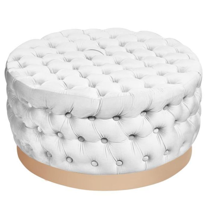 Reposapies Moderno DKD Home Decor Blanco 78 x 40 x 78 cm