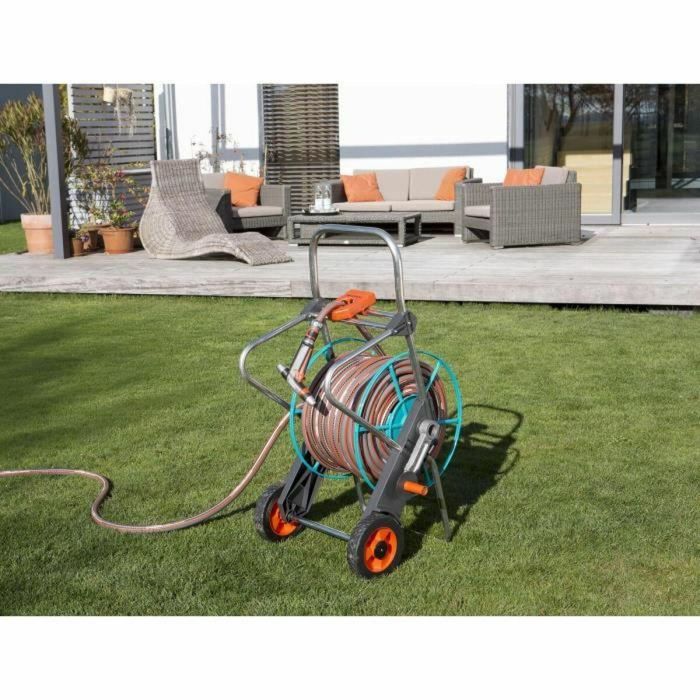 Gardena 100 Enrollador de Manguera de Jardín Metálico con Ruedas, para Mangueras de hasta 100 metros y 13 mm de Diámetro 2