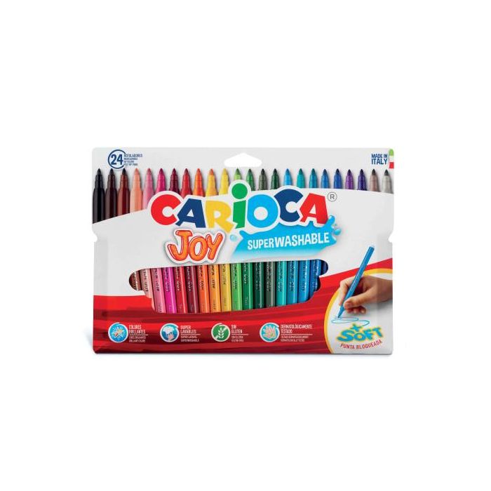 Carioca Rotulador Joy Punta Fina Colores Surtidos Estuche 24 Ud