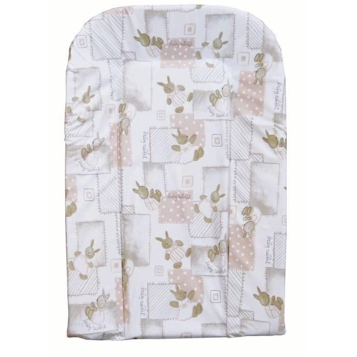 Cambiador - BAMBISOL - Tablero de espuma - Estampado de conejo beige Cambiador - BAMBISOL - Tablero de espuma - Estampado de conejo beige