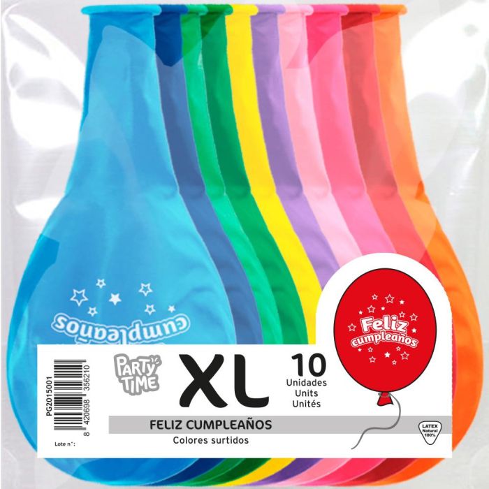 10 Globos 30,5Cm Feliz Cumpl. Party Time 1 10 Globos 30,5Cm Feliz Cumpl. Party Time 1