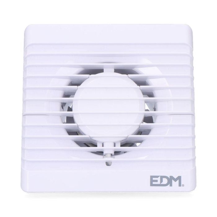Edm Extractor de Aire 12W 135x135mm Ø8cm Blanco para Baño y Cocina 86m³/h 230V 1