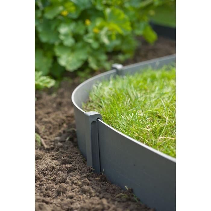 NATURALEZA Lote de 10 anclajes para borde de jardín - Polipropileno - Gris - H19.5 x 1.9 x 1.8 cm 3 NATURALEZA Lote de 10 anclajes para borde de jardín - Polipropileno - Gris - H19.5 x 1.9 x 1.8 cm 3