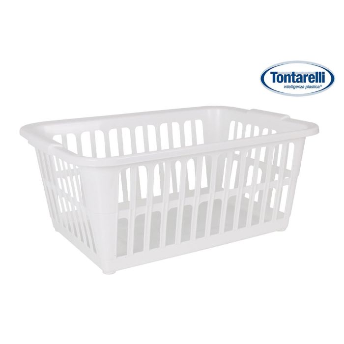 Cesta de Ropa Classic Blanco 35L - 58x41 cm - Tontarelli (12 Unidades) Cesta de Ropa Classic Blanco 35L - 58x41 cm - Tontarelli (12 Unidades)