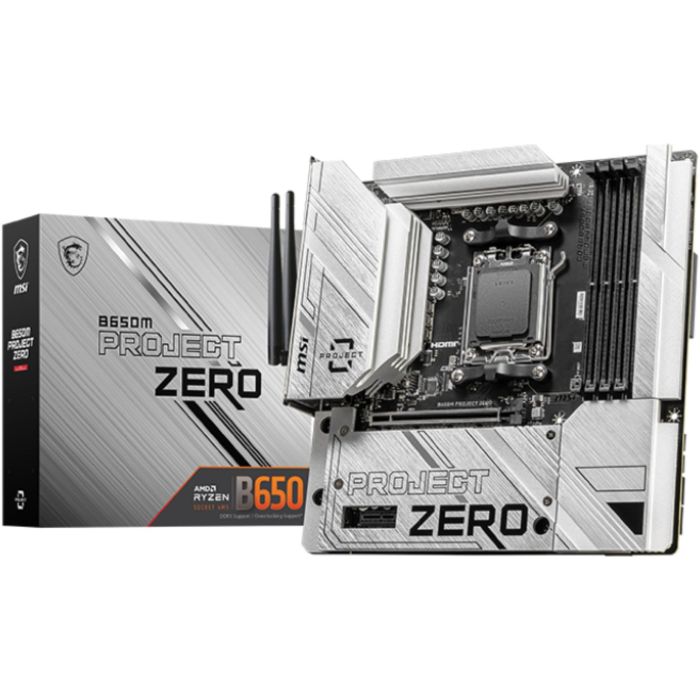 MSI B650M PROJECT ZERO B650.AM5.mATX.DDR5 - Placa Base AMD AM5, DDR5, Micro ATX, Wi-Fi 6E, Bluetooth 5.3 0 MSI B650M PROJECT ZERO B650.AM5.mATX.DDR5 - Placa Base AMD AM5, DDR5, Micro ATX, Wi-Fi 6E, Bluetooth 5.3 0