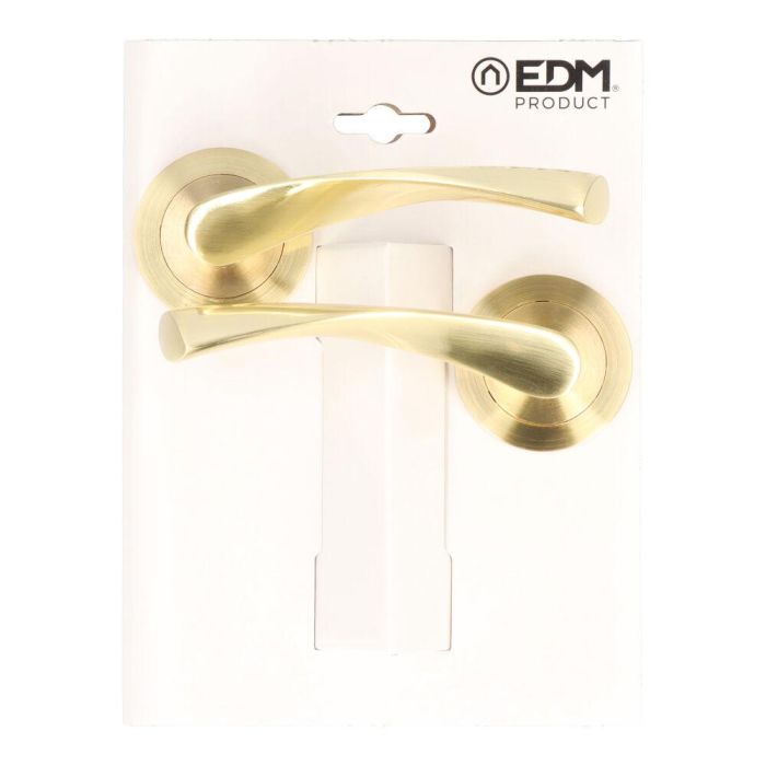 Edm Juego Roseta 707 Latón Satinado Aluminio ø 50 x 125 mm 0 Edm Juego Roseta 707 Latón Satinado Aluminio ø 50 x 125 mm 0