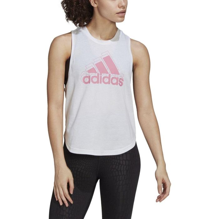 Camiseta de Tirantes Mujer Adidas AEROREADY Blanco 43,5