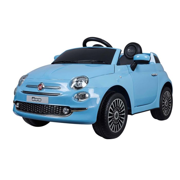 Tachan Fiat 500 6V Azul Coche Eléctrico con Radio Control Licencia Oficial 1