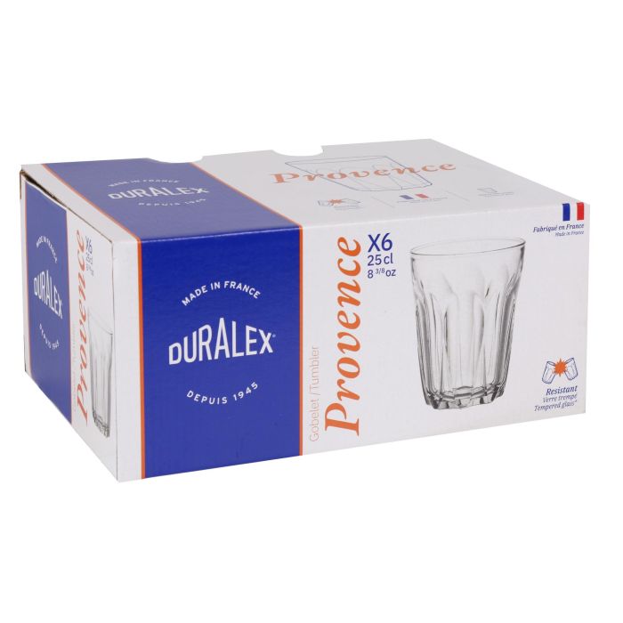 Duralex Set de 6 Vasos Transparentes Provence 25 cl (12 Cajas) 8