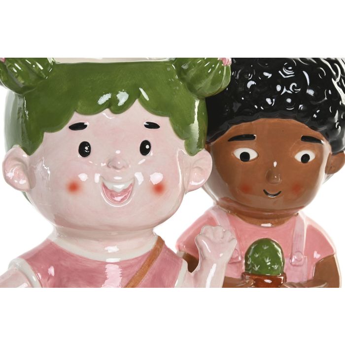 Macetero Urban DKD Home Decor Verde Marron 11 x 16 x 11 cm (4 Unidades) 1 Macetero Urban DKD Home Decor Verde Marron 11 x 16 x 11 cm (4 Unidades) 1