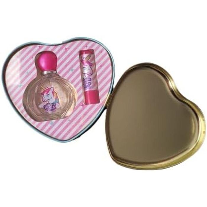 Lorenay Unicorn Corazón Cofre Metal Eau de Toilette 50ml + pintalabios Lote 4 pz 1 Lorenay Unicorn Corazón Cofre Metal Eau de Toilette 50ml + pintalabios Lote 4 pz 1