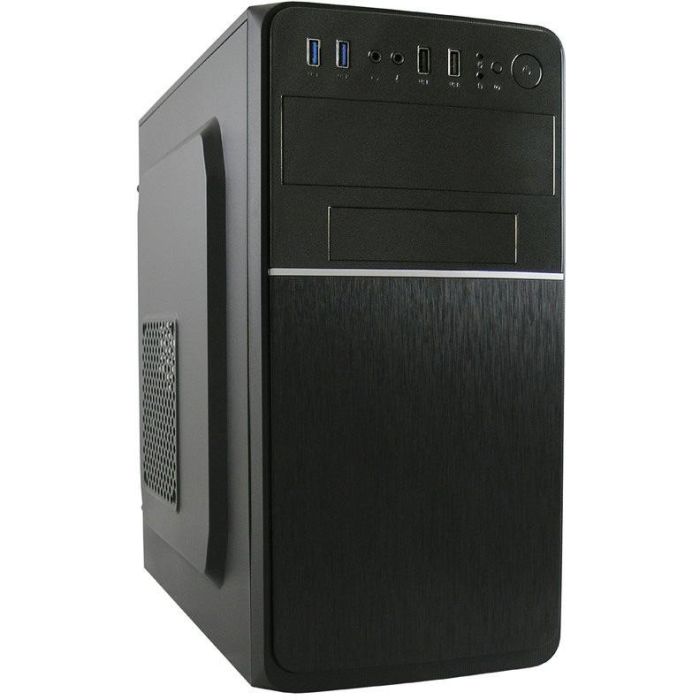 LC-Power 2015MB Micro Torre PC Negro ATX para Hogar/Oficina con USB 3.2 y Ventiladores, para placas ATX 1