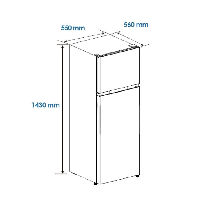 Frigorífico combinado Aspes AF145503EX 143 206 L Acero 2