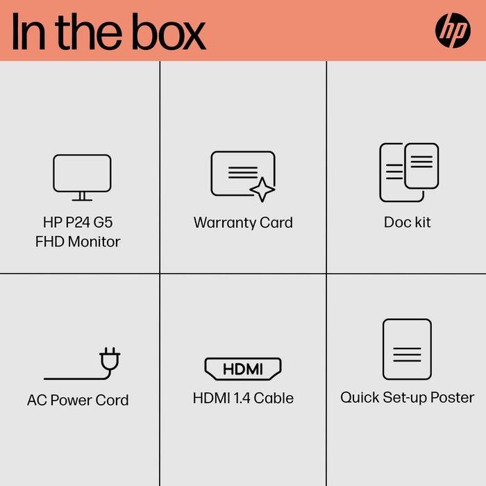 HP P24 G5 Monitor FHD 23.8 Pulgadas para Trabajo Diario 5