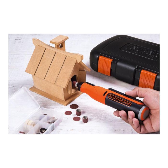 Black+Decker Multi-herramienta Rotativa BCRT8IK-XJ 7.2V Inalámbrica con 53 Accesorios y Velocidad Variable 2