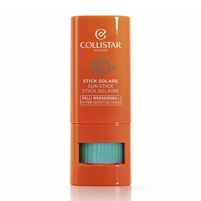 Collistar Stick Solar Facial SPF 50+ Pieles Hipersensibles y Sensibles 9 ml - Resistente Agua, Zonas Delicadas, Niños, Tatuajes, Ocean Respect