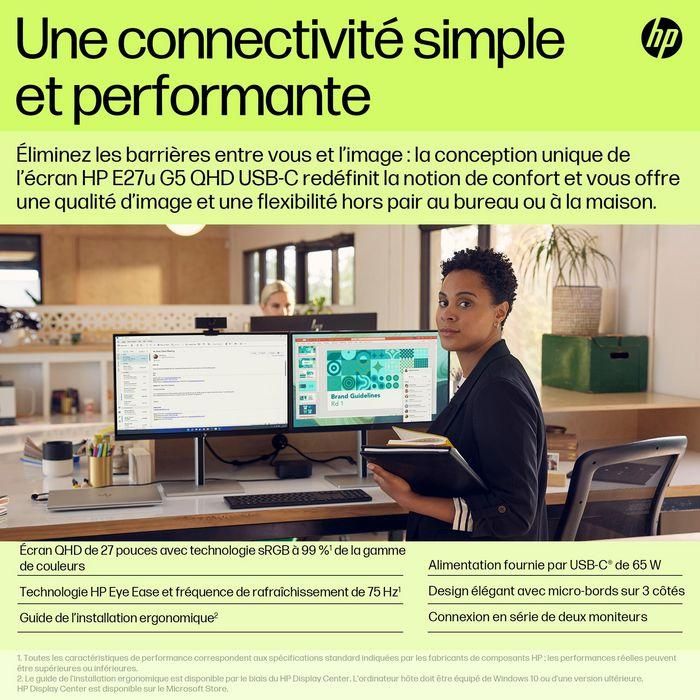 HP E27u G5 QHD USB-C Monitor 23 HP E27u G5 QHD USB-C Monitor 23