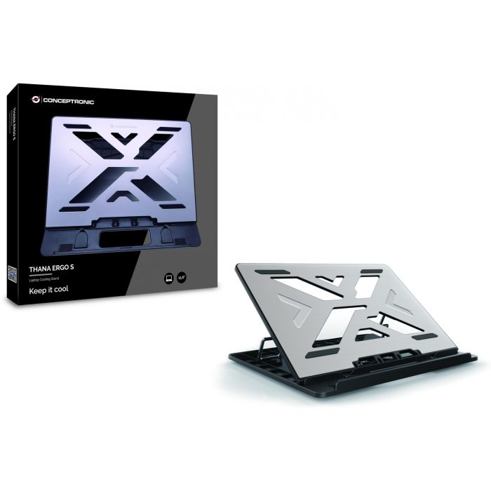 Conceptronic Soporte Base Refrigeración Portátil Ergonómico Ajustable hasta 15.6" Aluminio 1