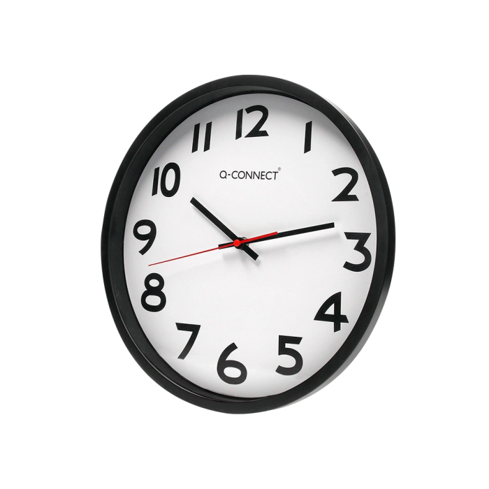 Reloj de Pared Q-connect Redondo Plástico Oficina 34 cm Marco Negro 3