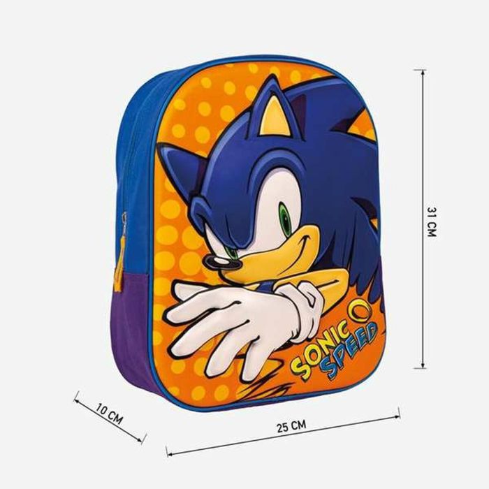 Cerdá Mochila Infantil 3D Sonic 31 cm para Niños +3 Años 4