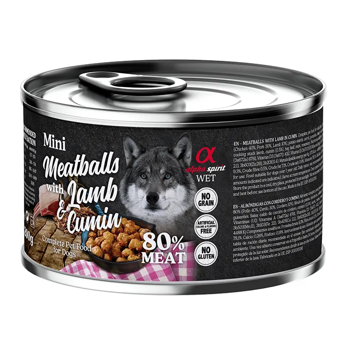 Alpha Spirit Albondigas Cordero Con Comino 6x200 gr Alpha Spirit Albondigas Cordero Con Comino 6x200 gr