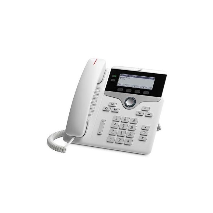Cisco IP Phone 7821 Teléfono IP Blanco, 2 líneas, PoE, con cable, para escritorio/pared