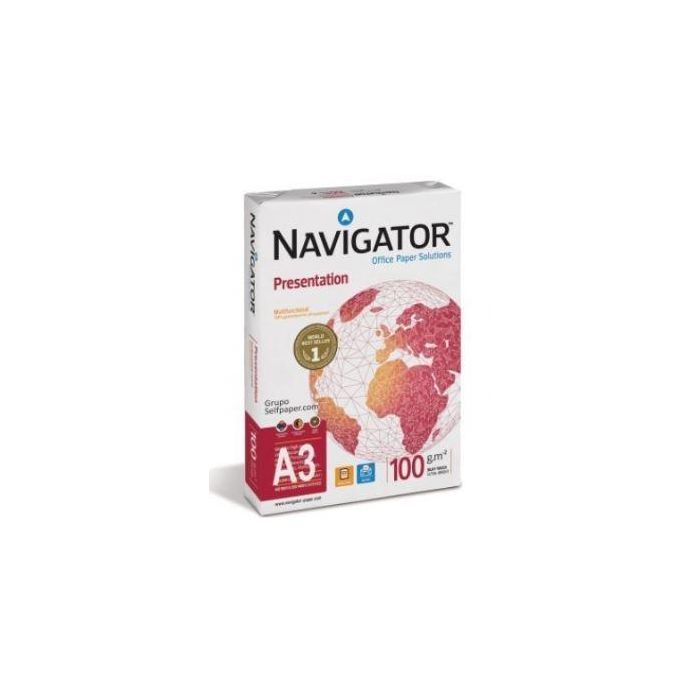 Navigator Papel Fotocopiadora Din A3 100 gr Paquete De 500 Hojas Blanco