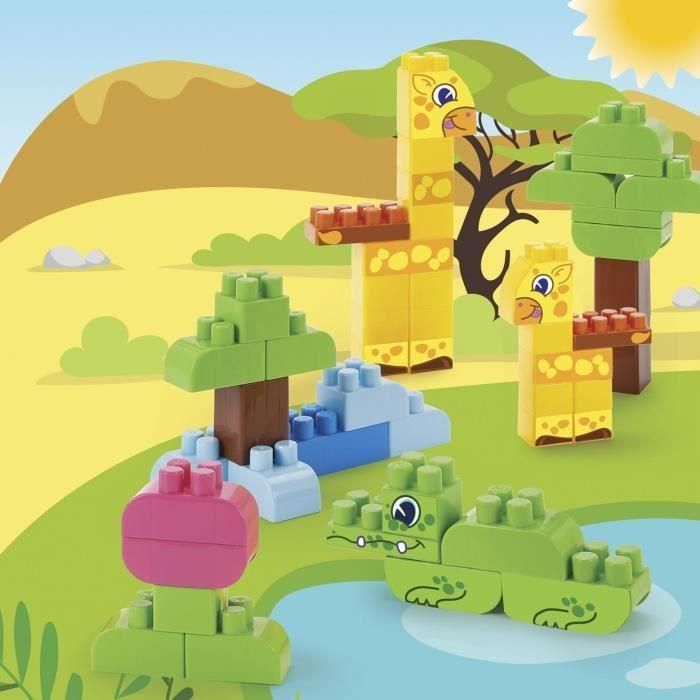 Ecoiffier Abrick Cofre de Bloques de Construcción Selva 200 Piezas con 3 Animales para Construir y Caja de Almacenamiento para Bebés +18 Meses 3